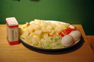 Ingredients for Spanish Eggs